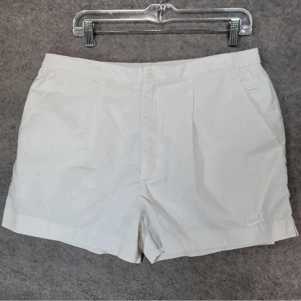 Vintage Nike White Large Tennis Andre Agassi Challenge Court Shorts
